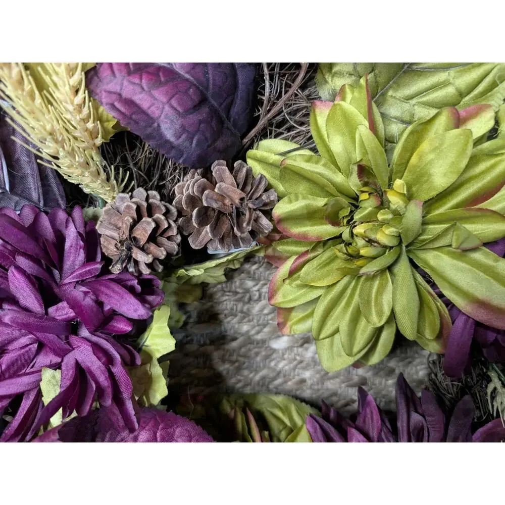 Purple Floral Leaf Twig 24